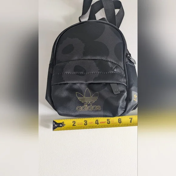 Adidas New Originals x Marimekko mini backpack in tonal black Gray floral print - Picture 9 of 10